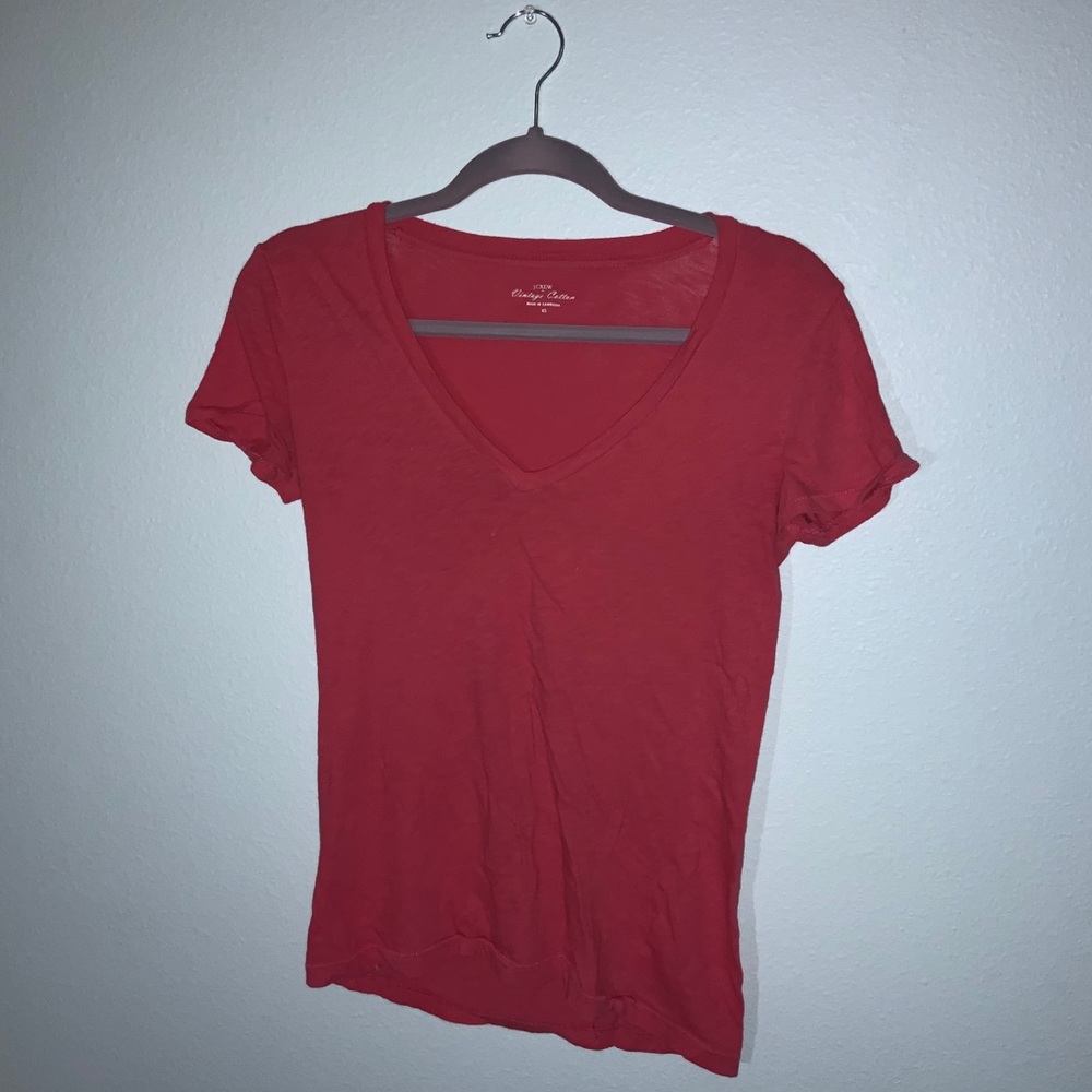 J.Crew Coral/red T-shirt